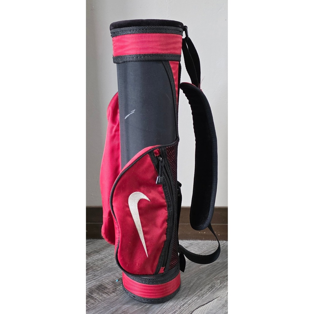 Nike Golf Junior Carry Sunday Bag Red Black Single Strap Kids Golf Bag